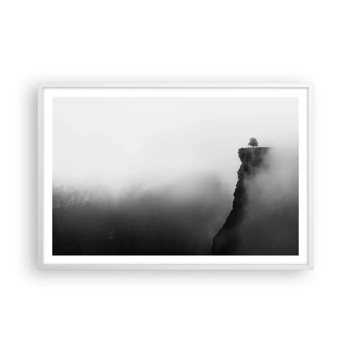 Affiche dans un cadre blanc - Poster - Au bord du monde - 91x61 cm