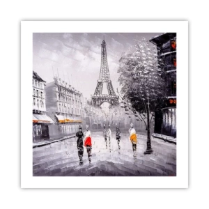 Affiche - Poster - Balade parisienne - 50x50 cm