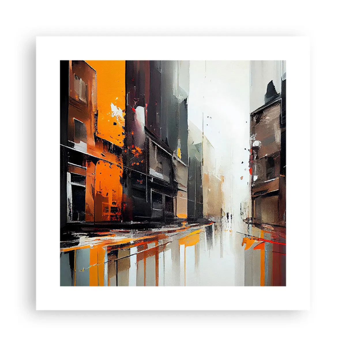 Affiche - Poster - Jour de pluie - 40x40 cm