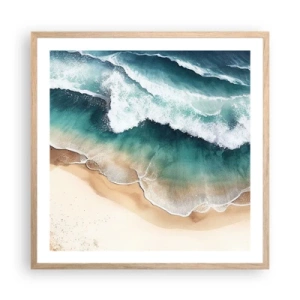 Affiche dans un chêne clair - Poster - La rencontre éternelle - 60x60 cm