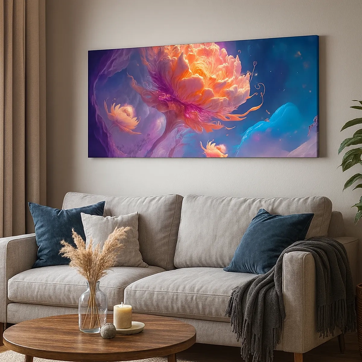 Impression sur toile - Image sur toile - Un autre monde - 30x30 cm