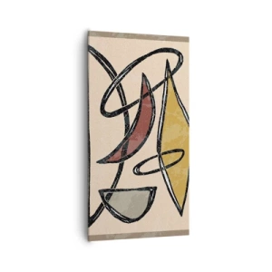 Impression sur toile - Image sur toile - Composition – arcs et ovales - 65x120 cm