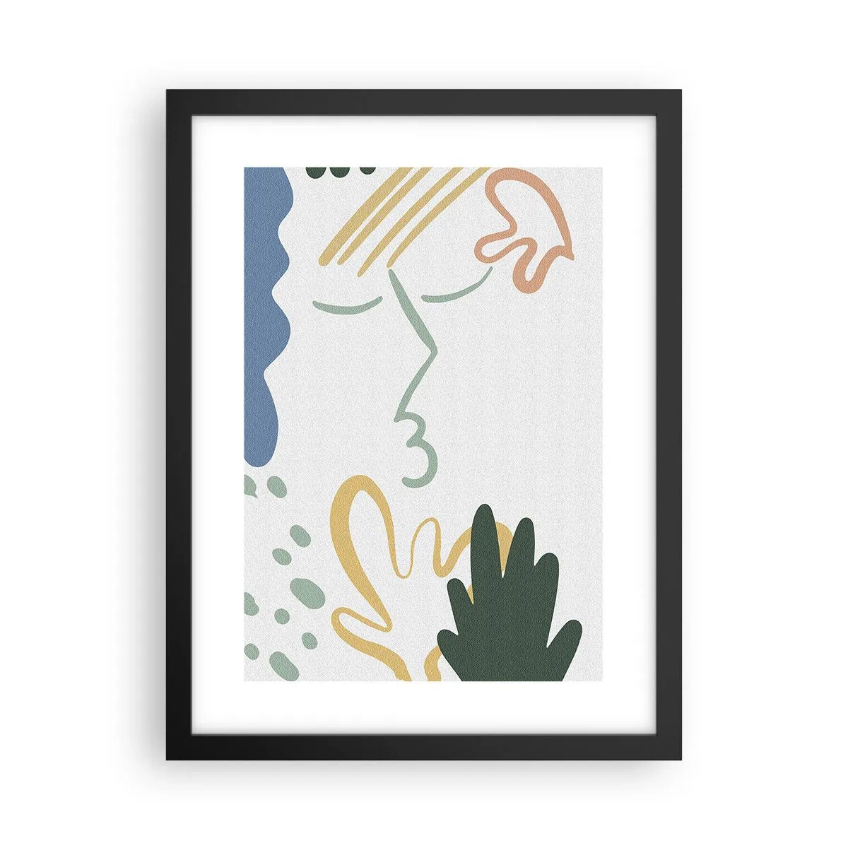 Affiche dans un cadre noir - Poster - Baiser de fleurs - 30x40 cm