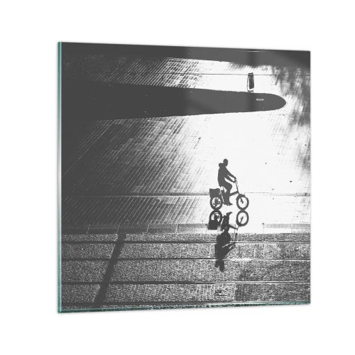 Impression sur verre - Image sur verre - Devant moi, à travers la ville - 70x70 cm