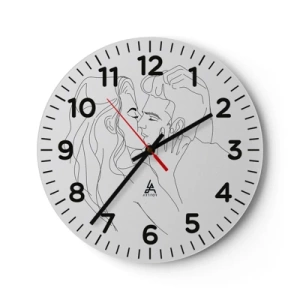 Horloge murale - Pendule murale - La même ligne - 40x40 cm