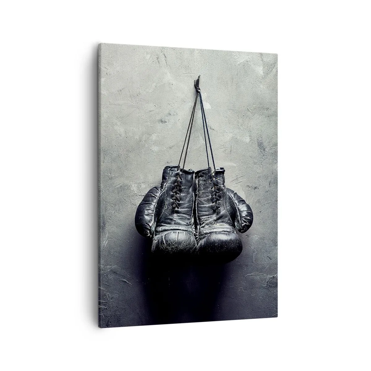 Impression sur toile - Image sur toile - De vieux gants de boxe contre le mur - 50x70cm - Un temps pour se battre et un temps pour la paix - Décoration murale moderne pour le salon et la chambre ARTTOR
