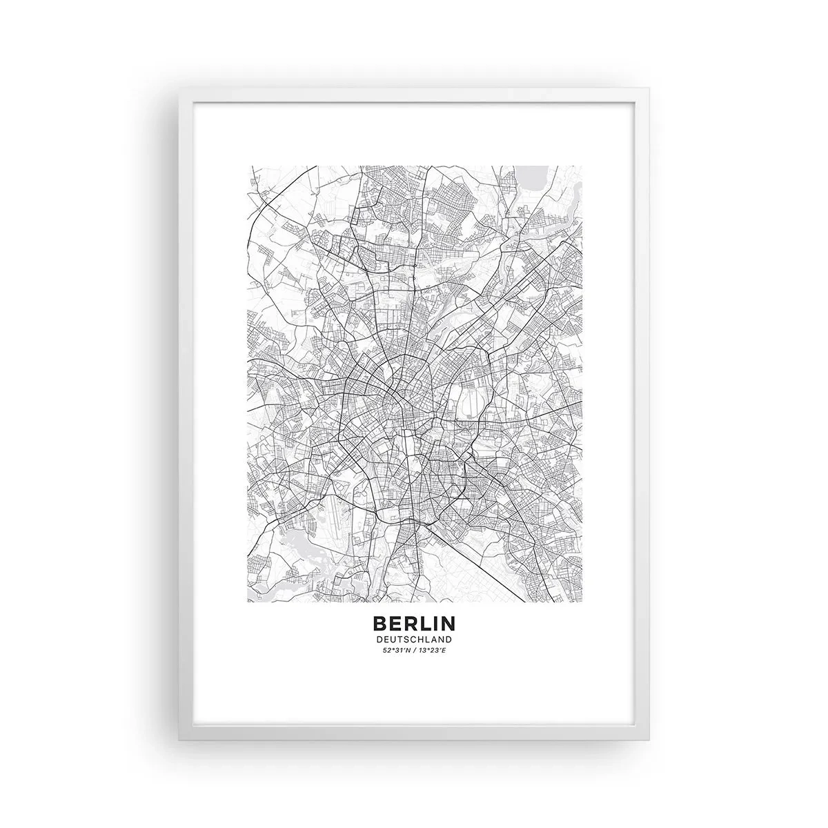 Affiche dans un cadre blanc - Poster - Fleur de Berlin - 50x70 cm