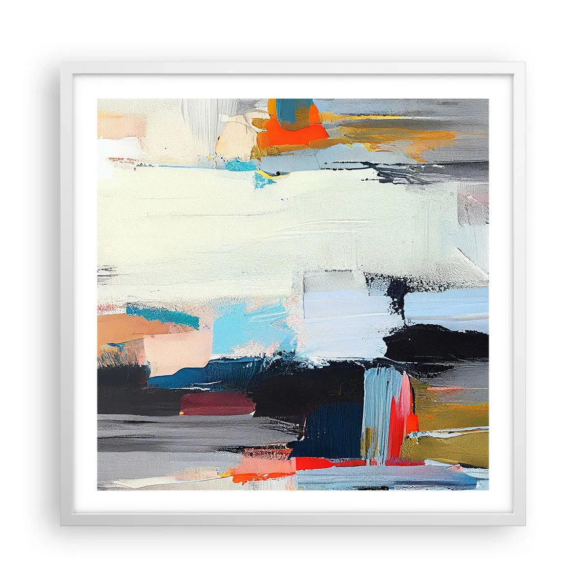 Affiche dans un cadre blanc - Poster - Y a-t-il une méthode ? - 60x60 cm