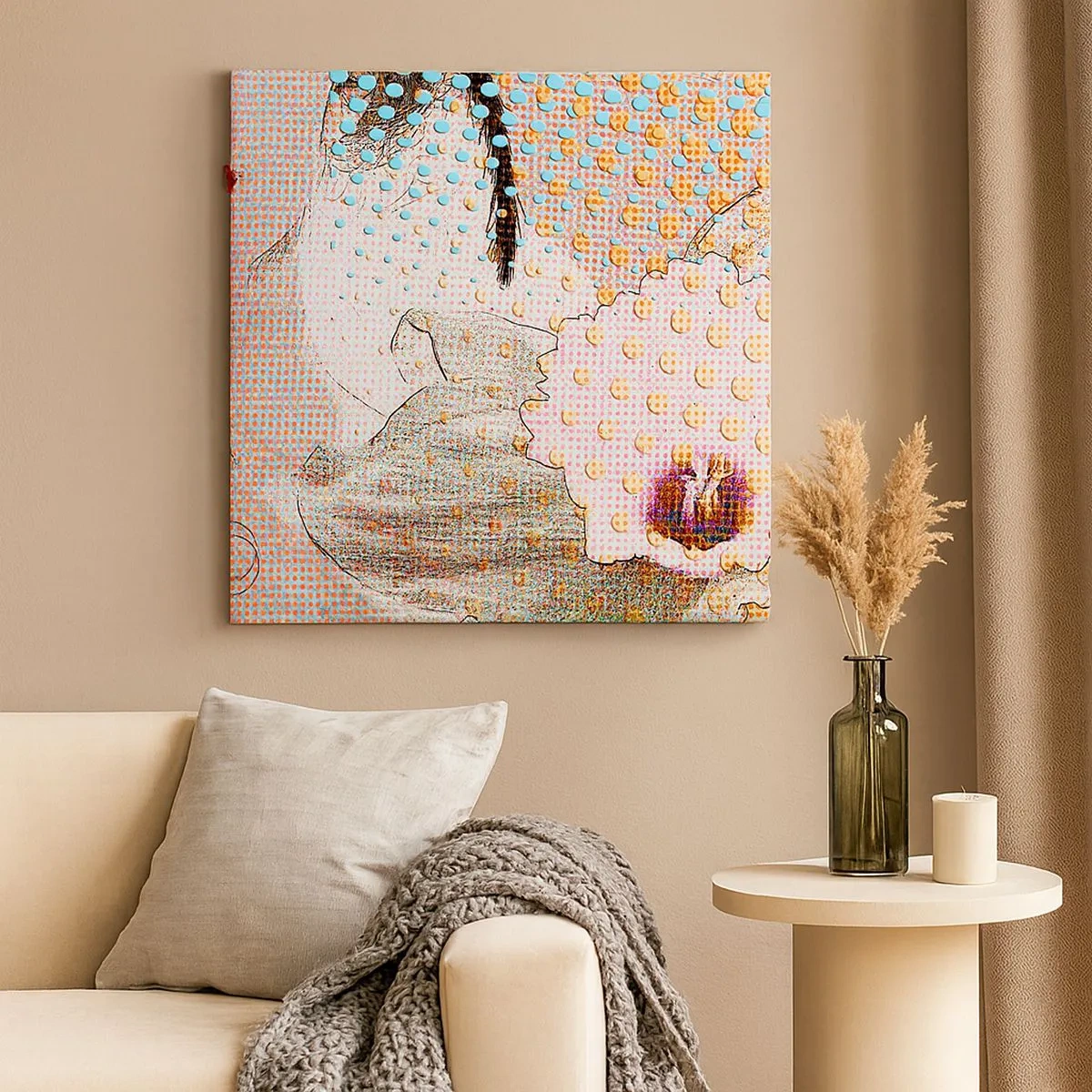 Impression sur toile - Image sur toile - Héroïne de bande dessinée - 30x30 cm