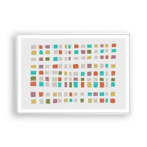 Affiche dans un cadre blanc - Poster - Jeu inconnu - 100x70 cm