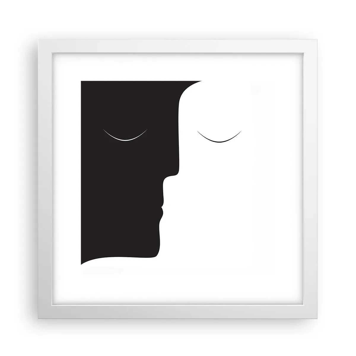 Affiche dans un cadre blanc - Poster - Unité des contraires - 30x30 cm