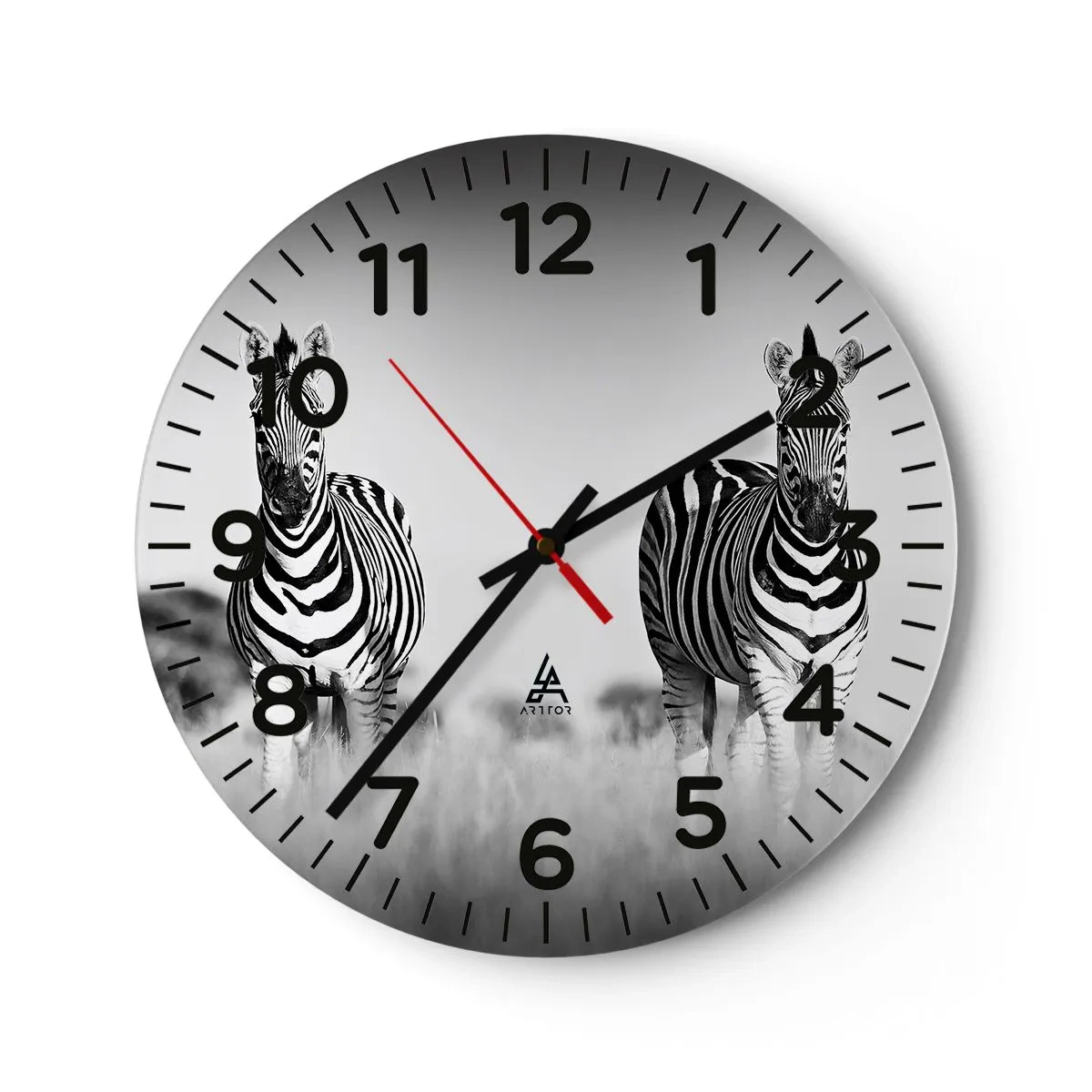 Horloge murale - Pendule murale - Le monde est bel et bien noir et blanc - 30x30 cm
