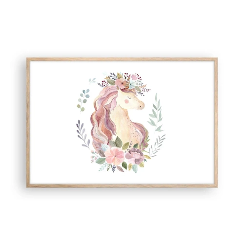 Affiche dans un chêne clair - Poster - Invitation au monde des contes de fées - 91x61 cm