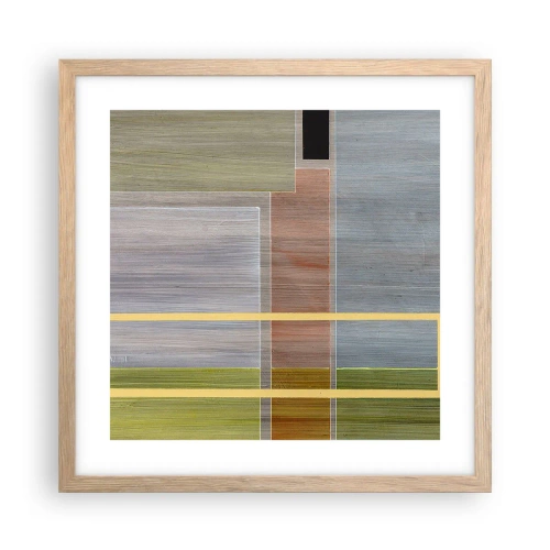 Affiche dans un chêne clair - Poster - Simple et calme - 40x40 cm