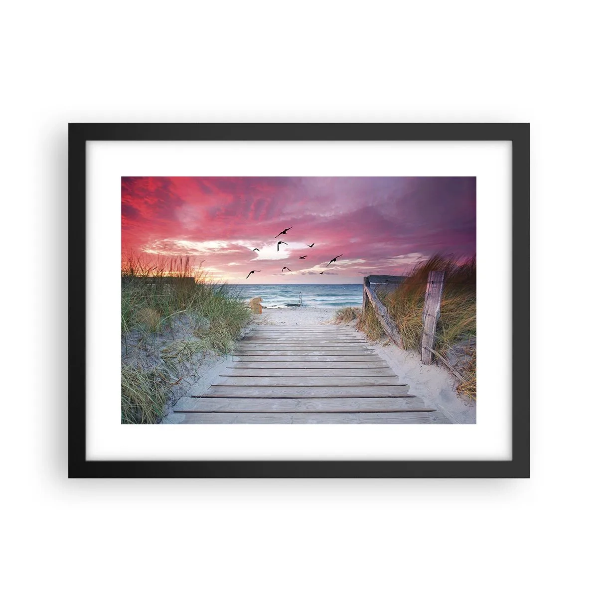 Affiche dans un cadre noir - Poster - Impression de la Baltique - 40x30 cm