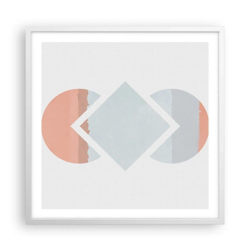 Affiche dans un cadre blanc - Poster - La situation est clair - 60x60 cm