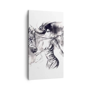 Impression sur toile - Image sur toile - Danse avec les zèbres - 45x80 cm