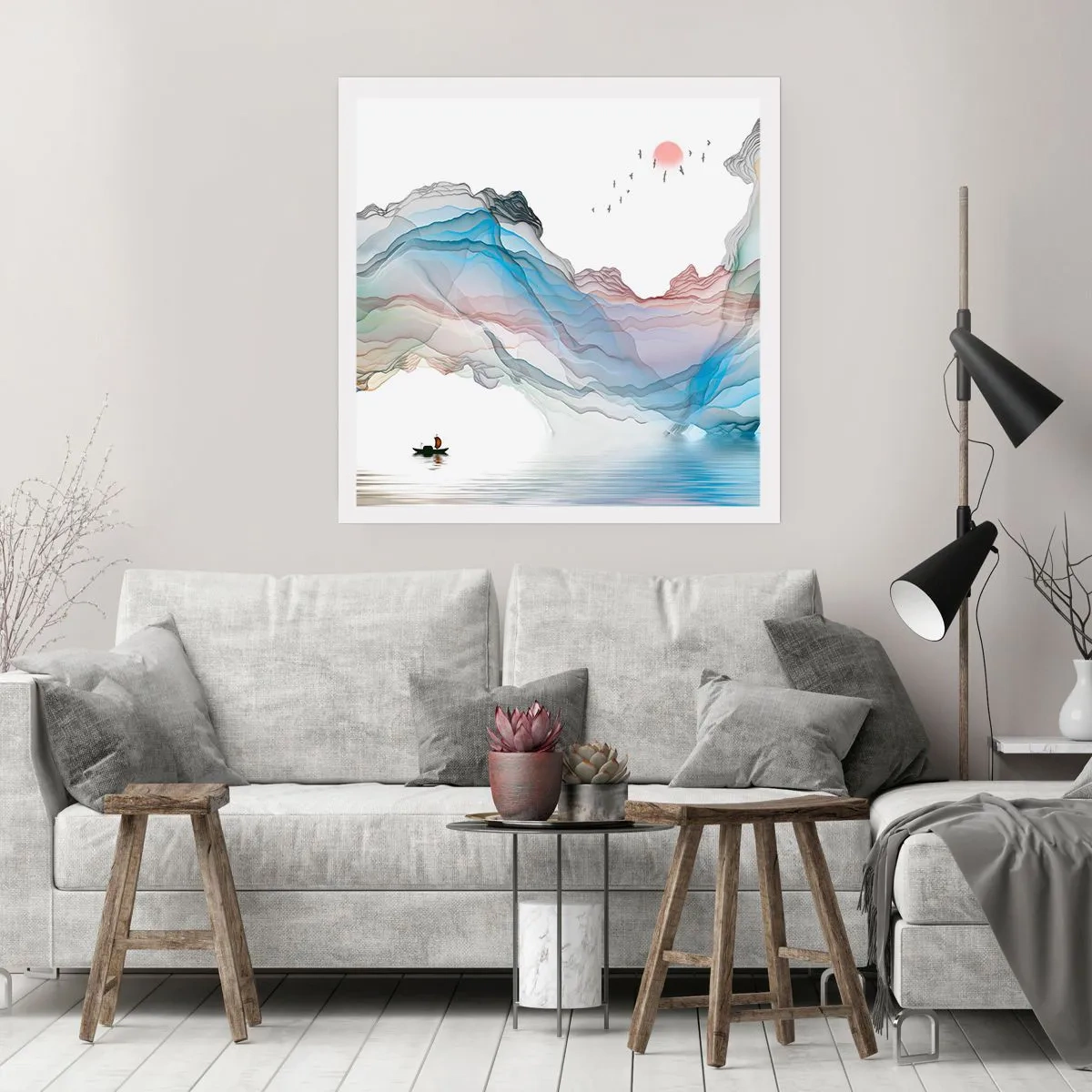 Affiche - Poster - Vers les montagnes de cristal - 30x30 cm