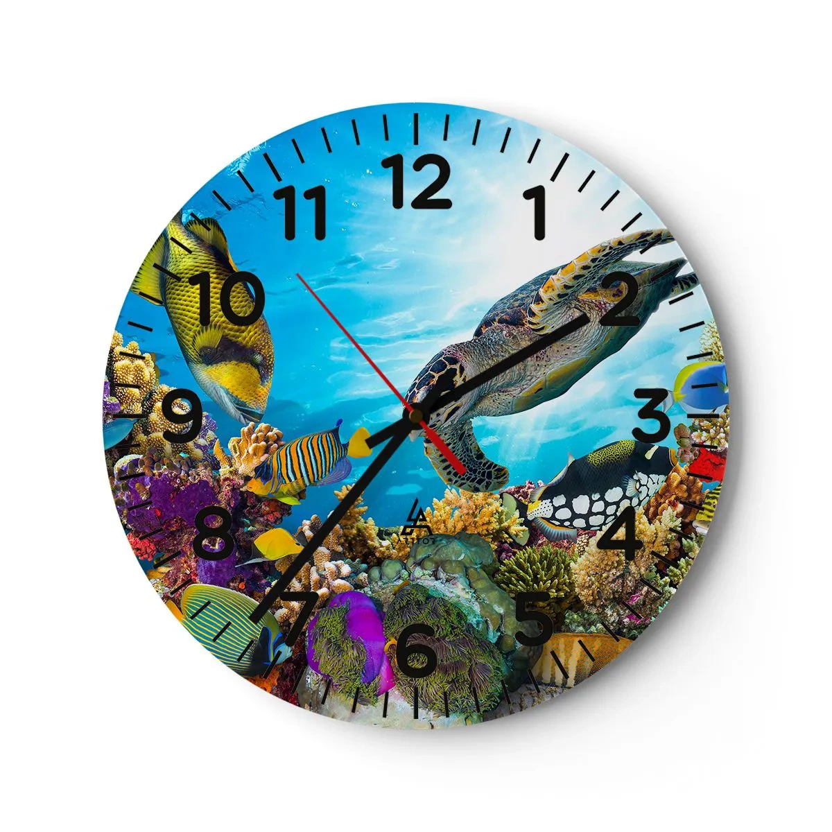 Horloge murale - Pendule murale - Promenade de corail - 30x30 cm