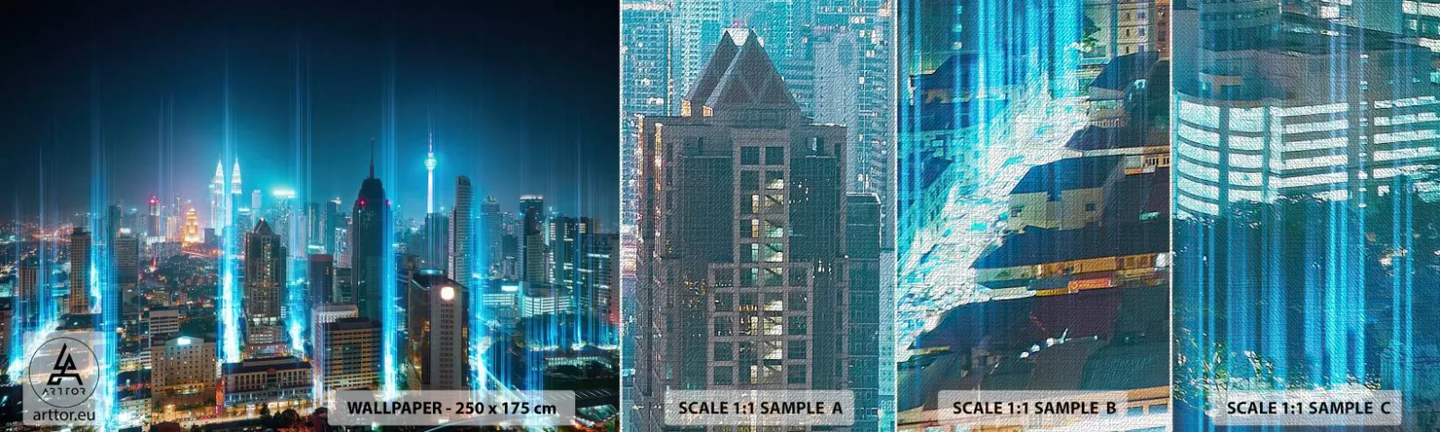 Échantillon de Papier Peint Premium Canvas - À Berlin au paradis - Ville, Architecture, Voyages - 100x30 cm