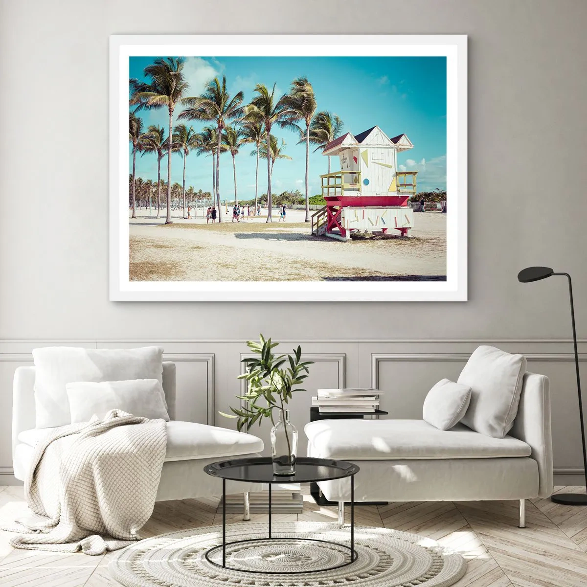 Affiche dans un cadre blanc - Poster - Une belle journée devant toi - 70x50 cm