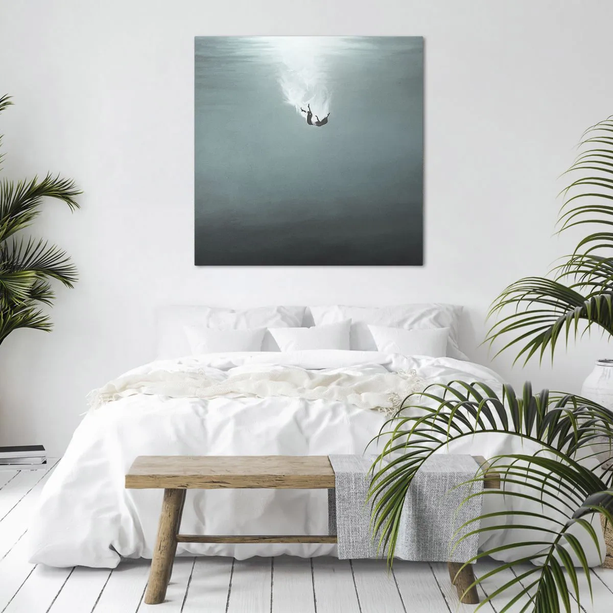 Impression sur toile - Image sur toile - Dans les bras de l'océan - 40x40 cm