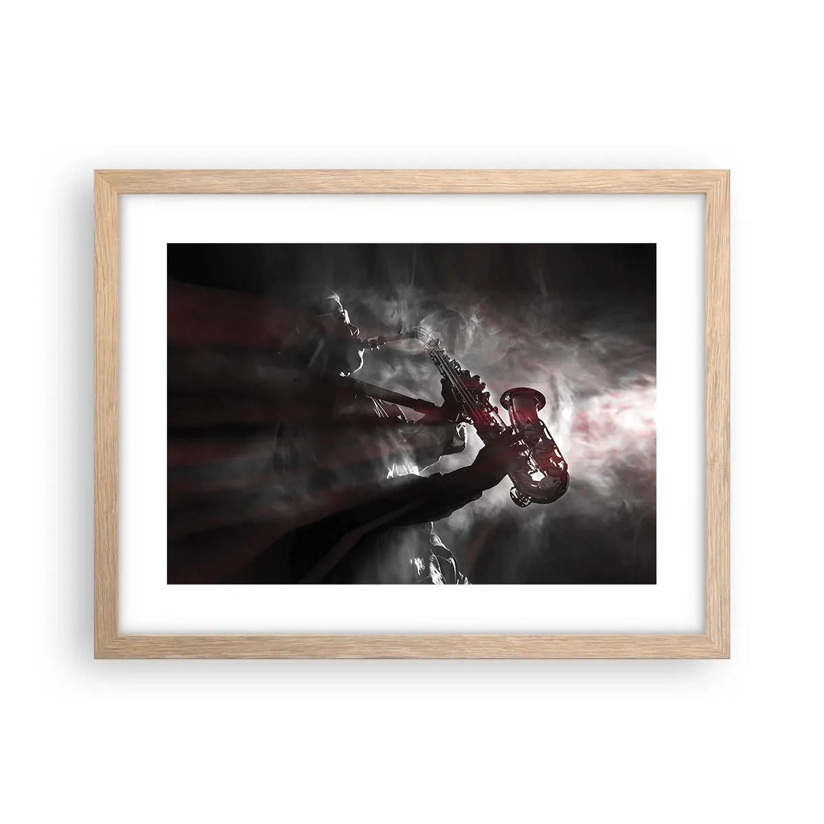 Affiche dans un chêne clair - Poster - Dans les brumes du jazz - 40x30 cm