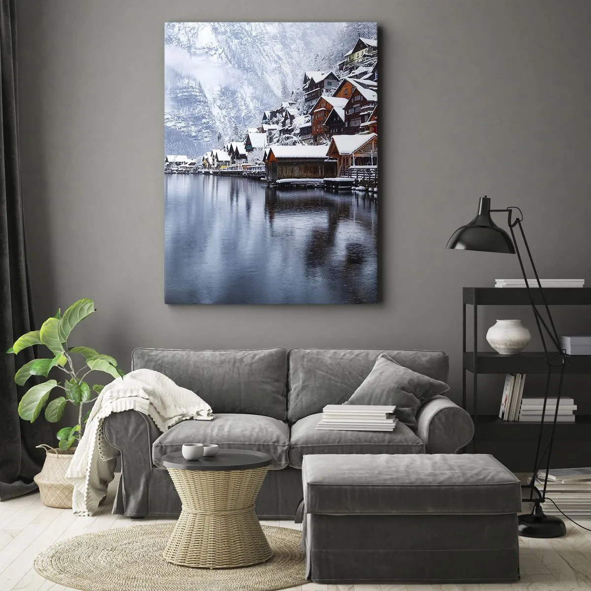 Impression sur toile - Image sur toile - En décoration hivernale - 65x120 cm