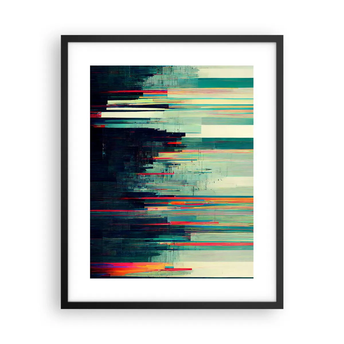 Affiche dans un cadre noir - Poster - Ville futuriste - 40x50 cm