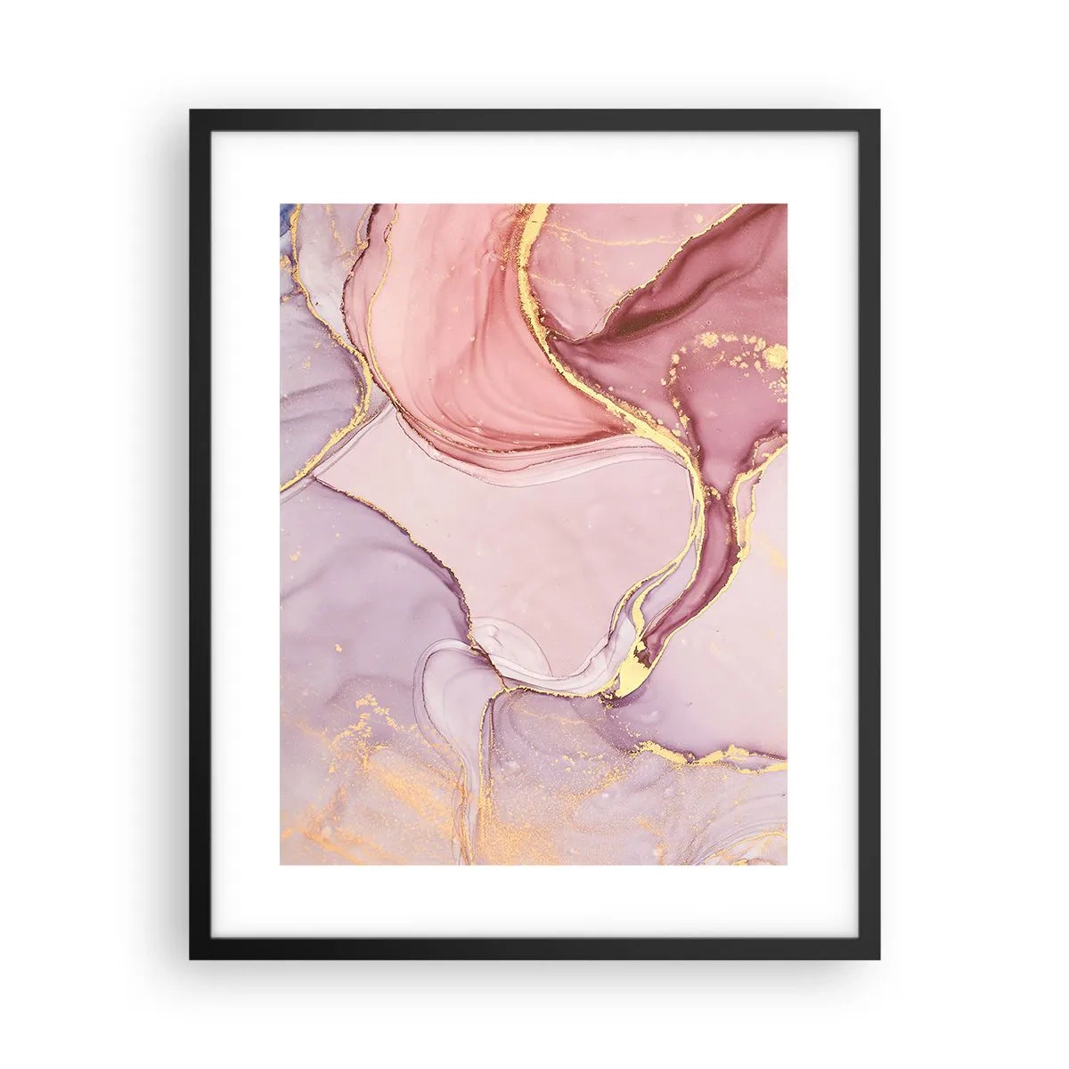 Affiche dans un cadre noir - Poster - Caresse de couleurs - 40x50 cm