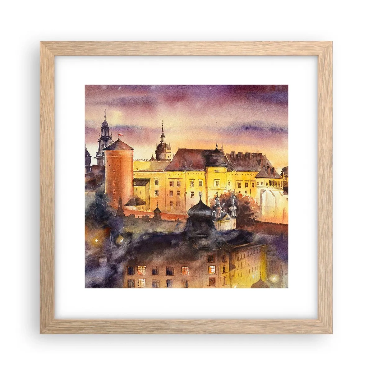 Affiche dans un chêne clair - Poster - Histoire et conte de fées - 30x30 cm