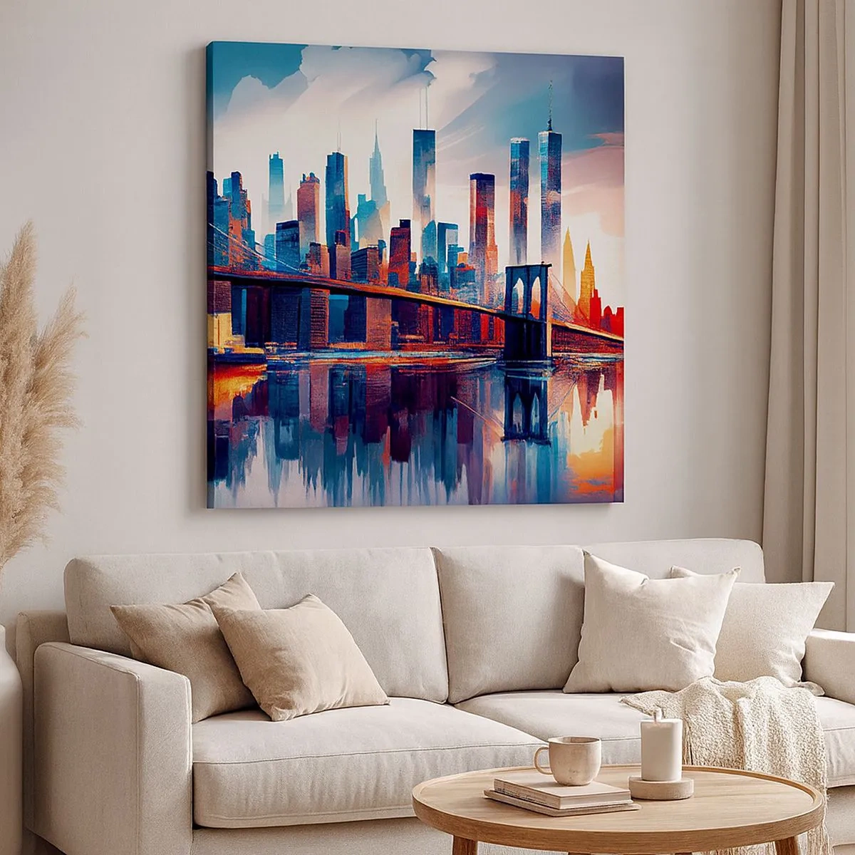 Impression sur toile - Image sur toile - New York onirique - 30x30 cm