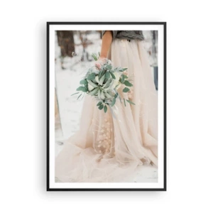 Affiche dans un cadre noir - Poster - Et il vécurent longtemps et heureux - 70x100 cm