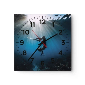 Horloge murale - Pendule murale - Dans sous-marine - 30x30 cm