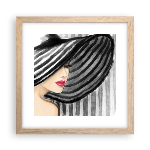 Affiche dans un chêne clair - Poster - Où te chercher ? - 30x30 cm