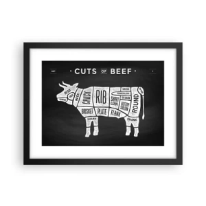 Affiche dans un cadre noir - Poster - L'art de la découpe - 40x30 cm