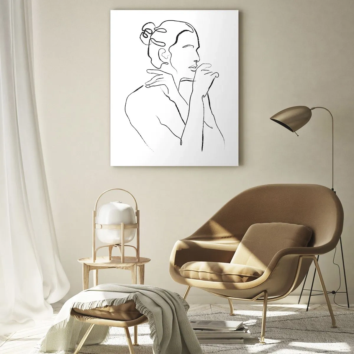 Impression sur verre - Image sur verre - Nu : un mystère sensuel - 80x120 cm