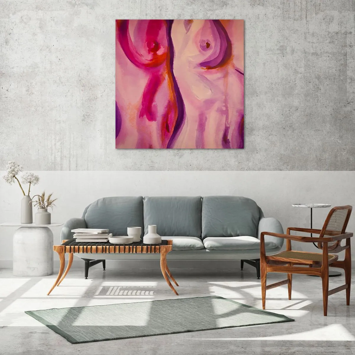 Impression sur verre - Image sur verre - Ode à la féminité - 30x30 cm