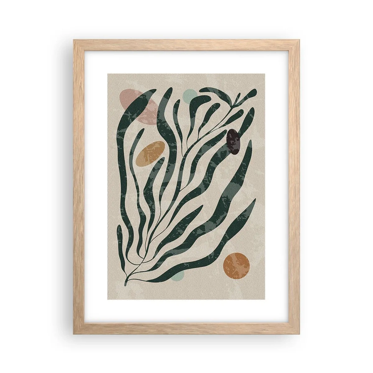 Affiche dans un chêne clair - Poster - Parmi la verdure - 30x40 cm