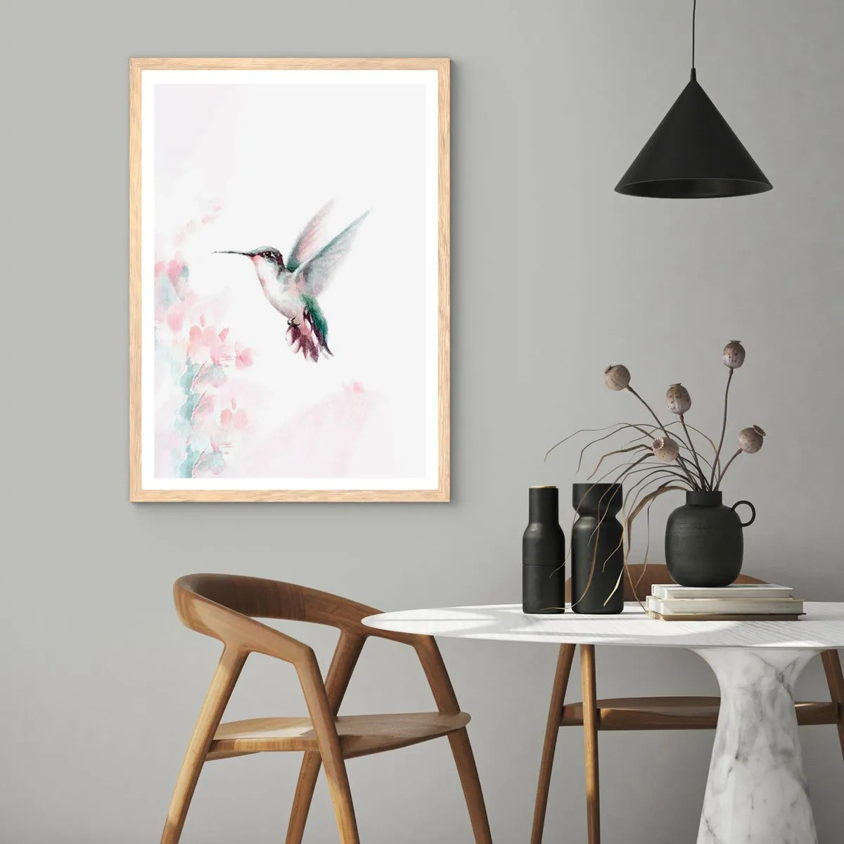 Affiche dans un chêne clair - Poster - Immortalisé dans un battement - 70x100 cm