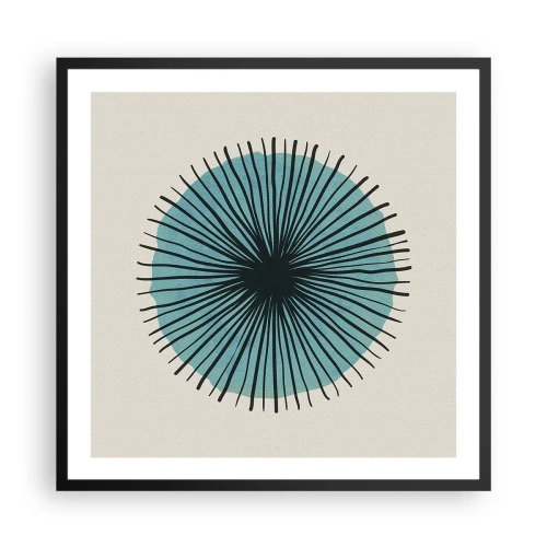 Affiche dans un cadre noir - Poster - Rayonnant dans l'azur - 60x60 cm