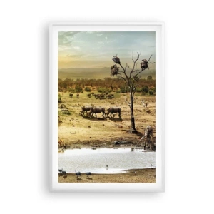 Affiche dans un cadre blanc - Poster - "Et d'Eden coulait une rivière..." - 61x91 cm