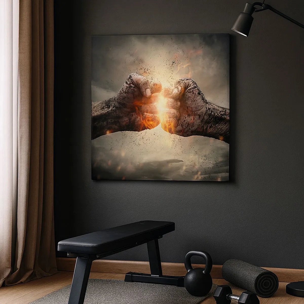 Impression sur toile - Image sur toile - Lève-toi pour le combat - 30x30 cm