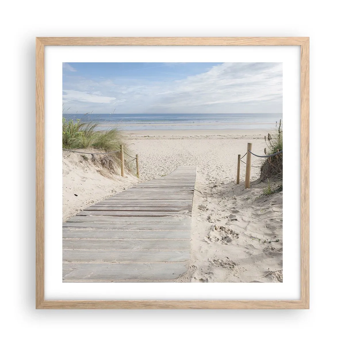 Affiche dans un chêne clair - Poster - A l'horizon - 50x50 cm