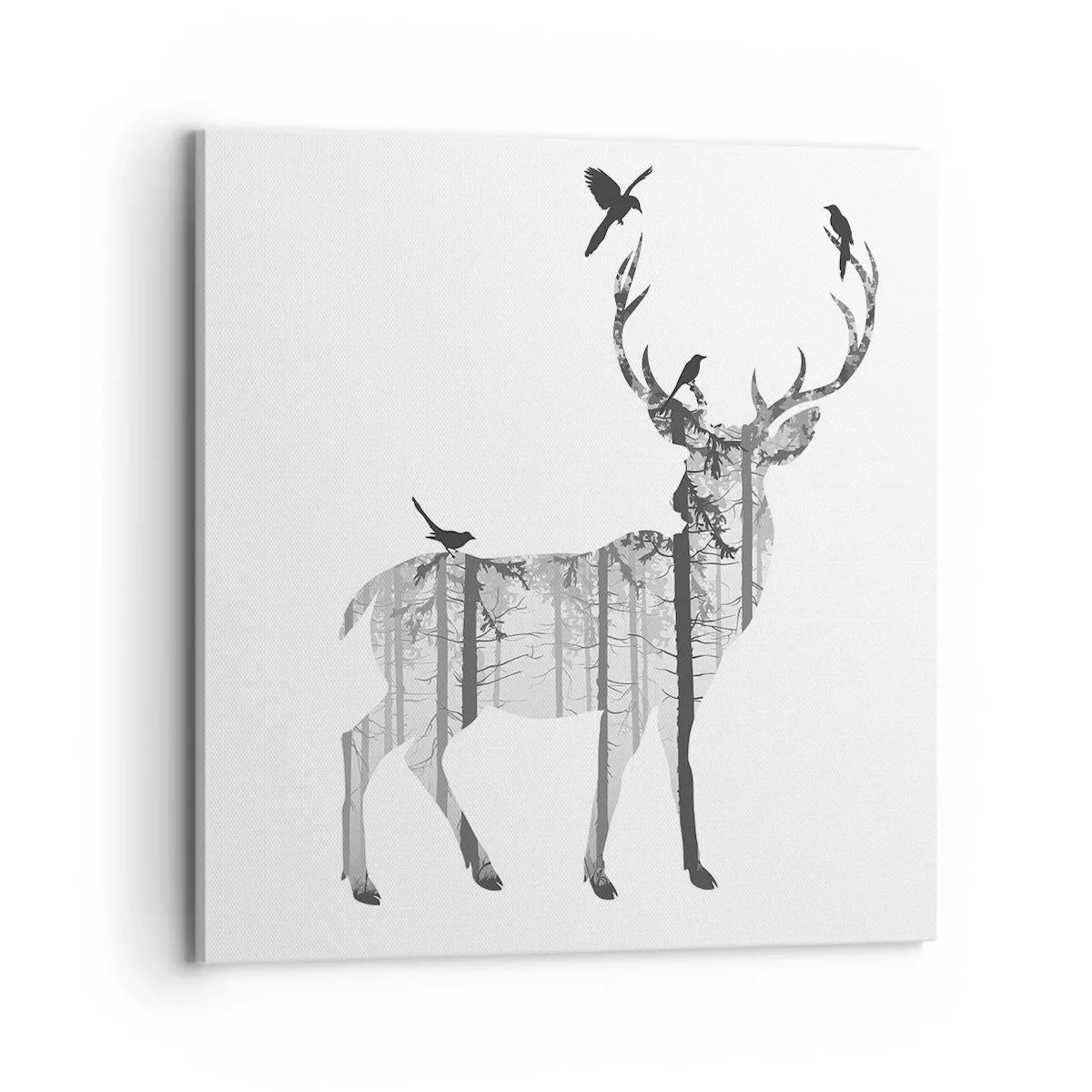 Impression sur toile - Image sur toile - La bonne âme de la forêt - 70x70 cm