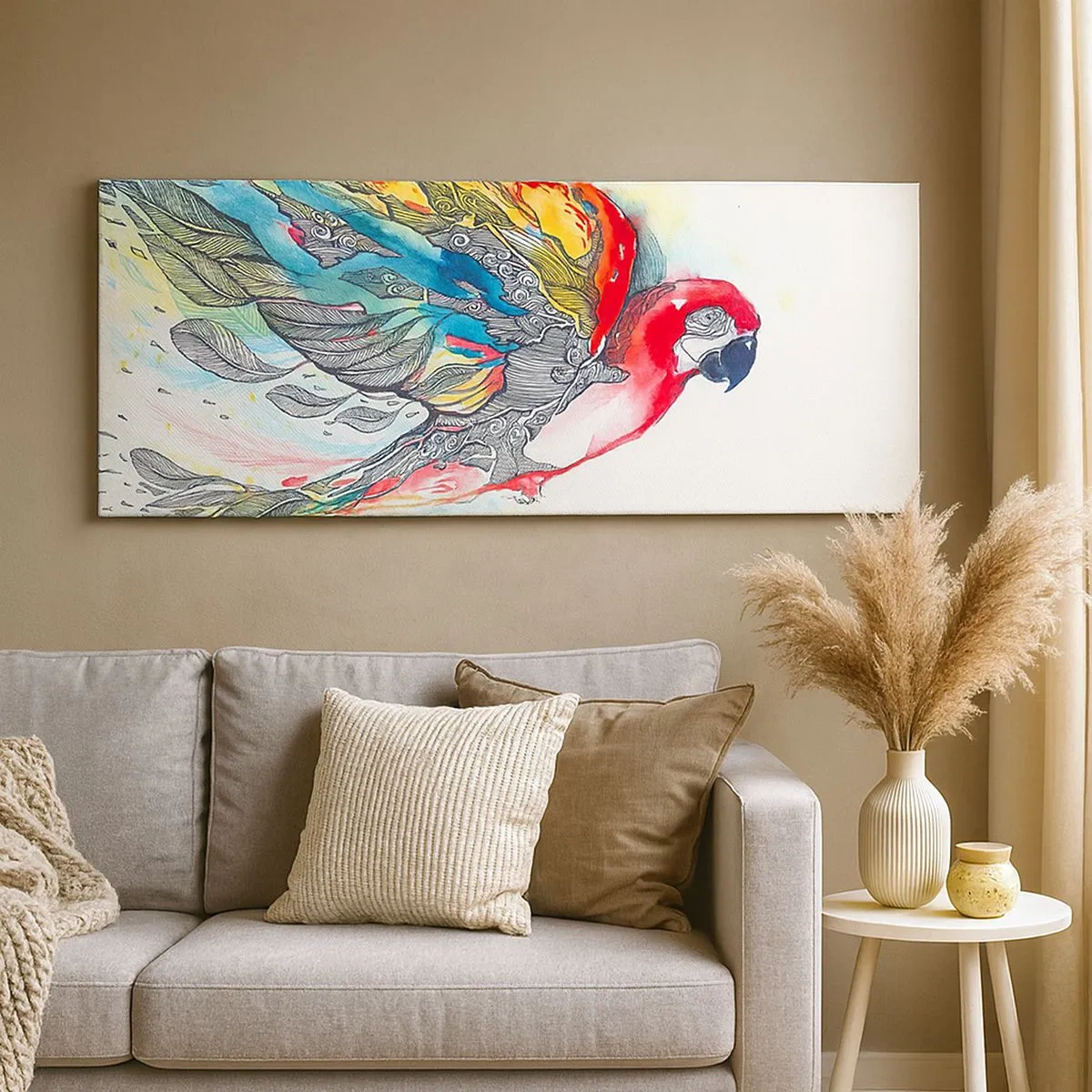 Impression sur toile - Image sur toile - Vivez haut en couleurs - 100x40 cm