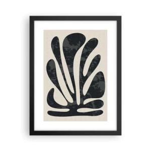 Affiche dans un cadre noir - Poster - Abstraction à plusieurs doigts - 30x40 cm