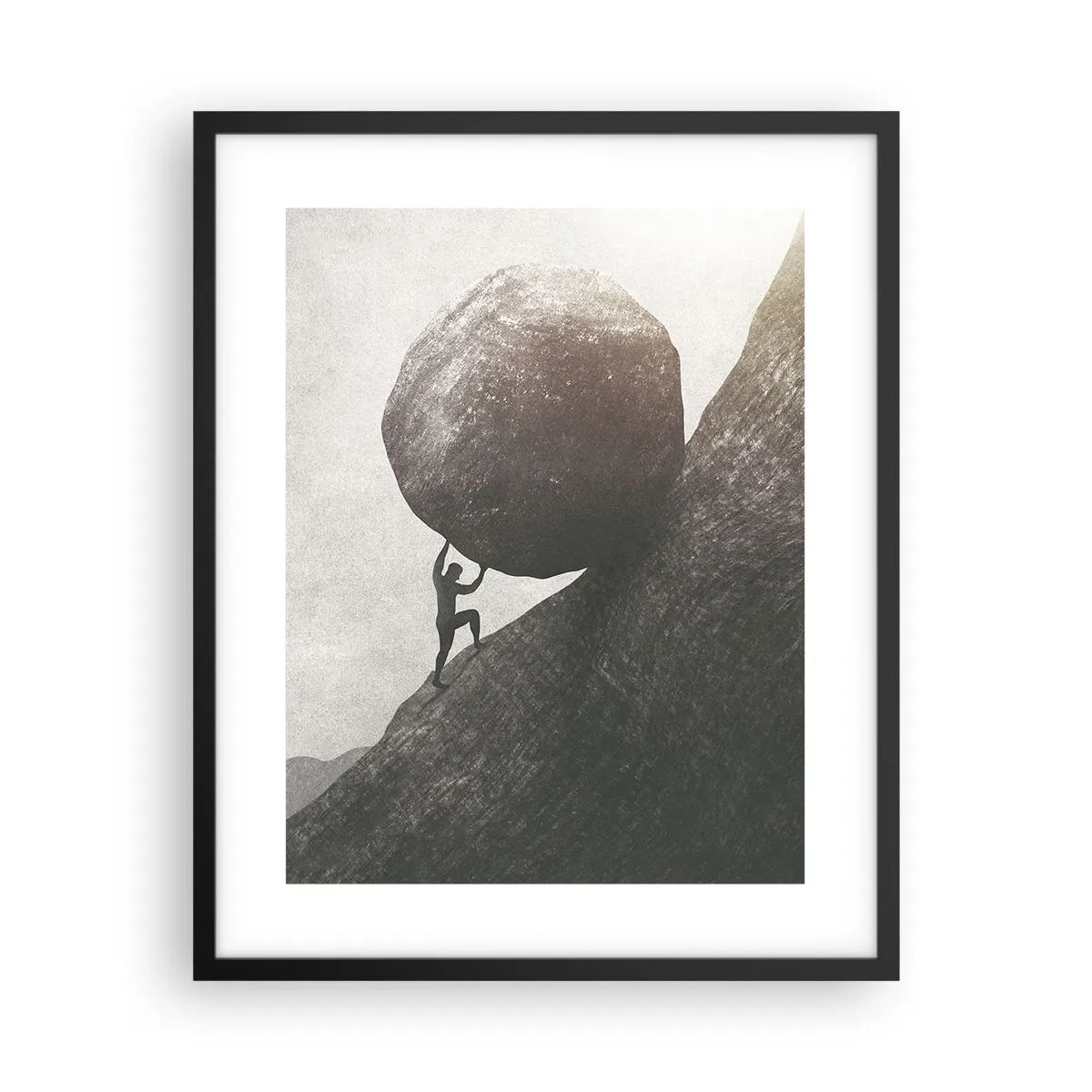 Affiche dans un cadre noir - Poster - Je crois contre tout espoir - 40x50 cm