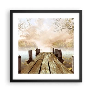 Affiche dans un cadre noir - Poster - La douce tristesse de l'automne - 40x40 cm