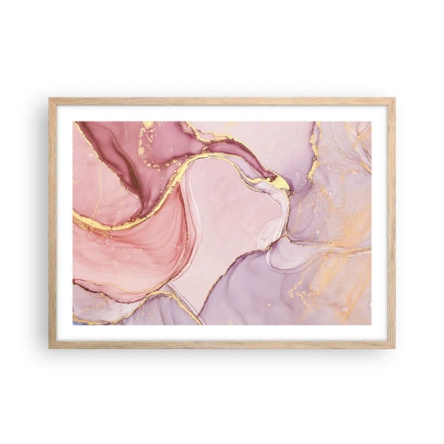 Affiche dans un chêne clair - Poster - Caresse de couleurs - 70x50 cm